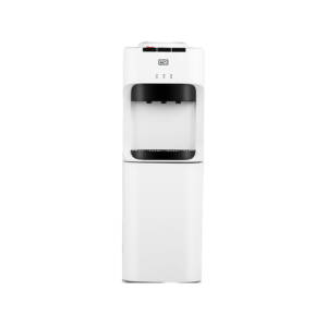 White Top-Loading Water Dispenser with Triple Faucets and 20L Cabinet